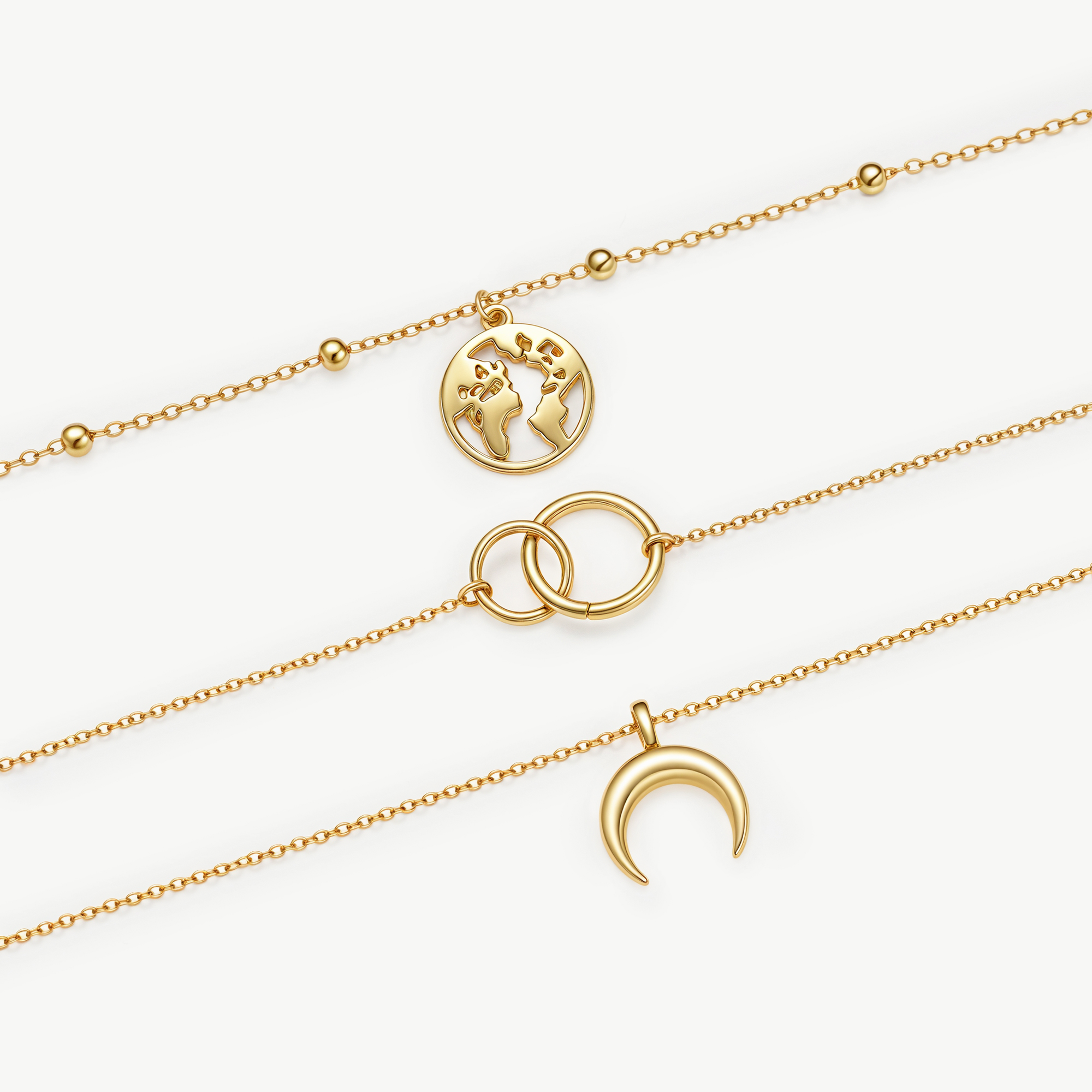 'Hold the Earth' Boho Layered Necklace - Victoria London