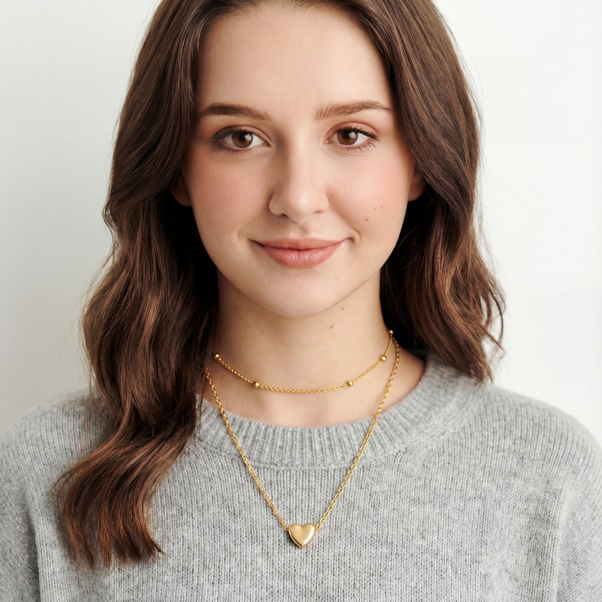 Gold Multlayer Lnk Chan Necklace - Gold | Con Choker Necklace, Con - Foto 9