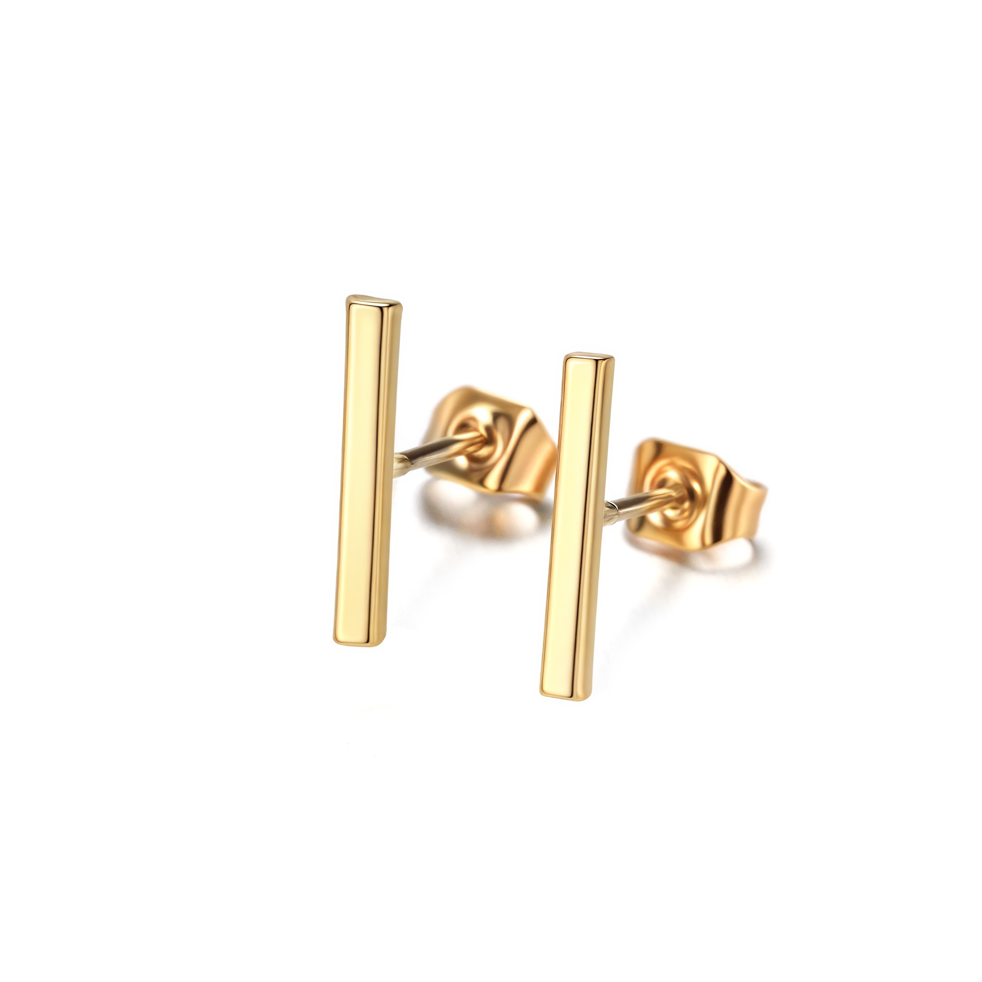 Minimalist Bar Stud Earrings - Victoria London