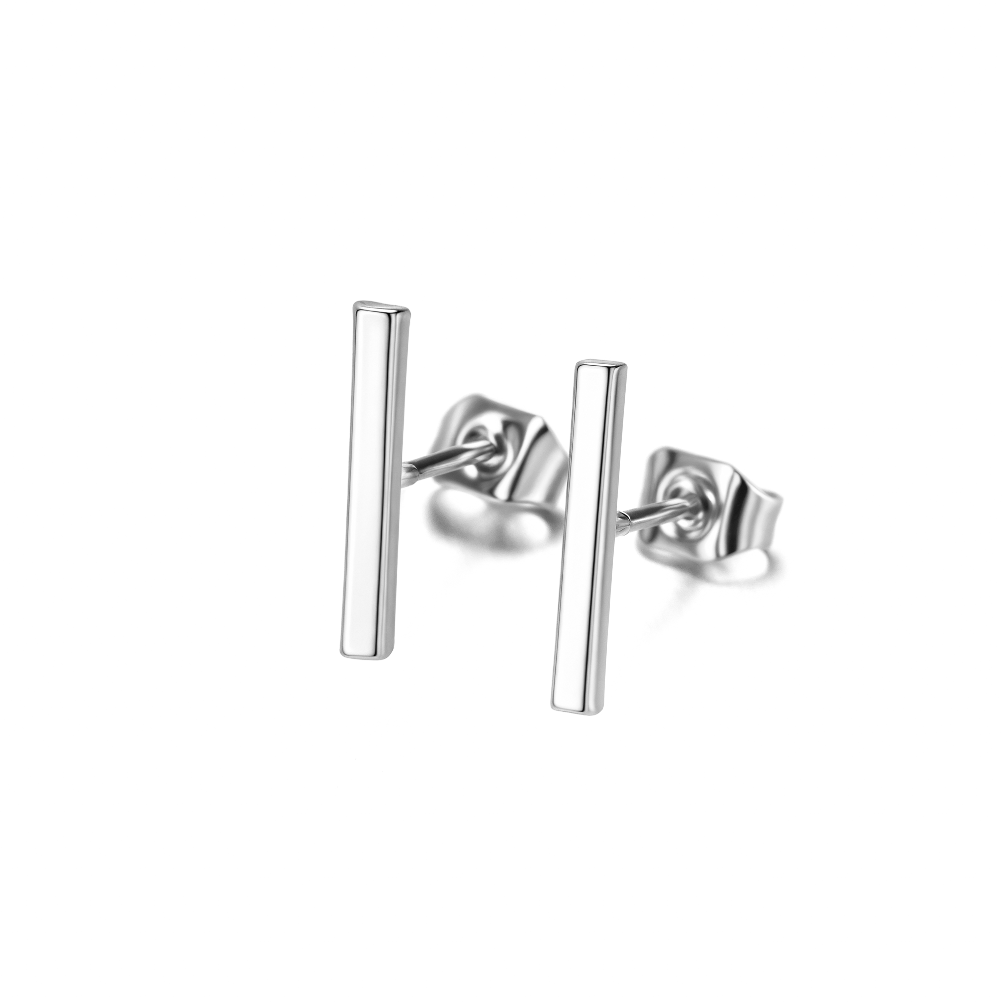 Minimalist Bar Stud Earrings - Victoria London