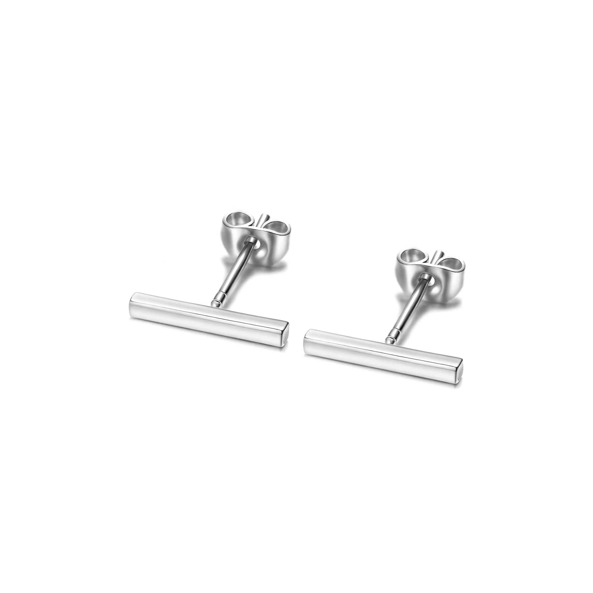 Minimalist Bar Stud Earrings - Victoria London