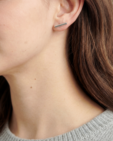 Minimalist Bar Stud Earrings