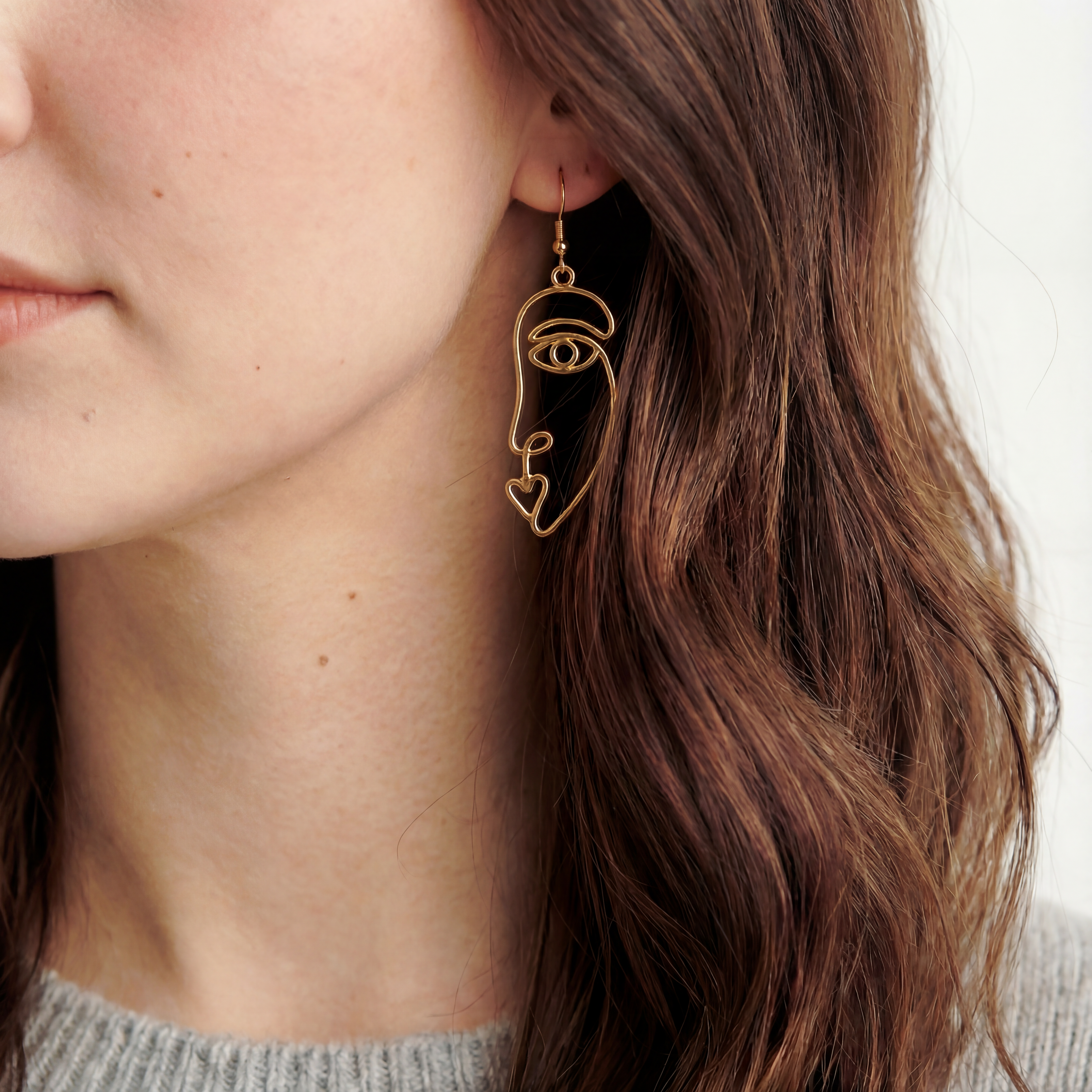 Picasso Face Earrings - Victoria London