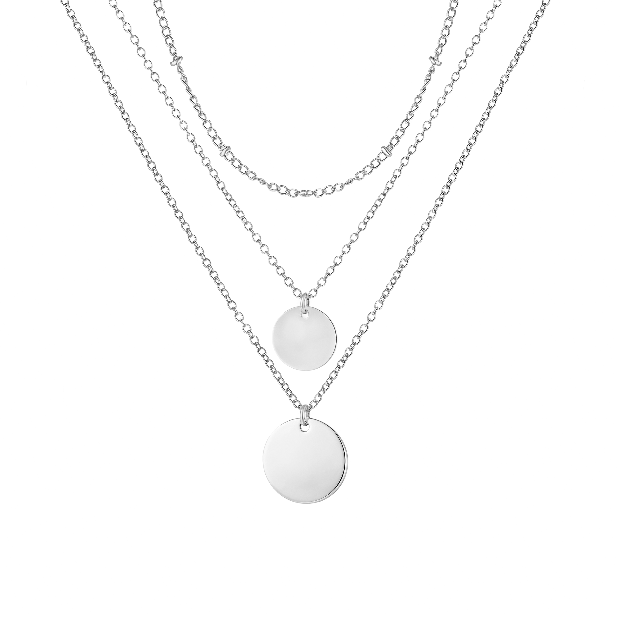 Layered Disc Necklace Set - Victoria London