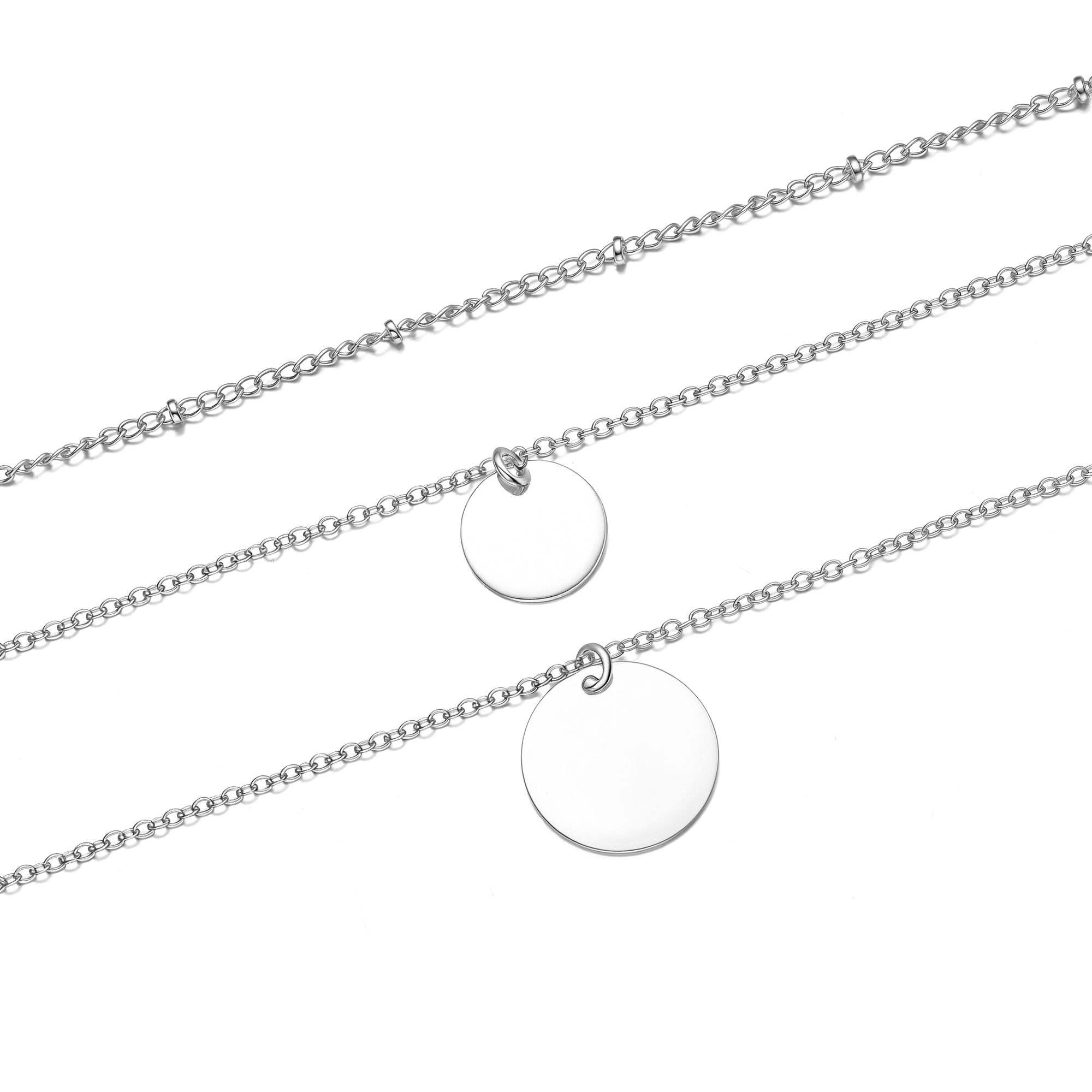 Layered Disc Necklace Set - Victoria London