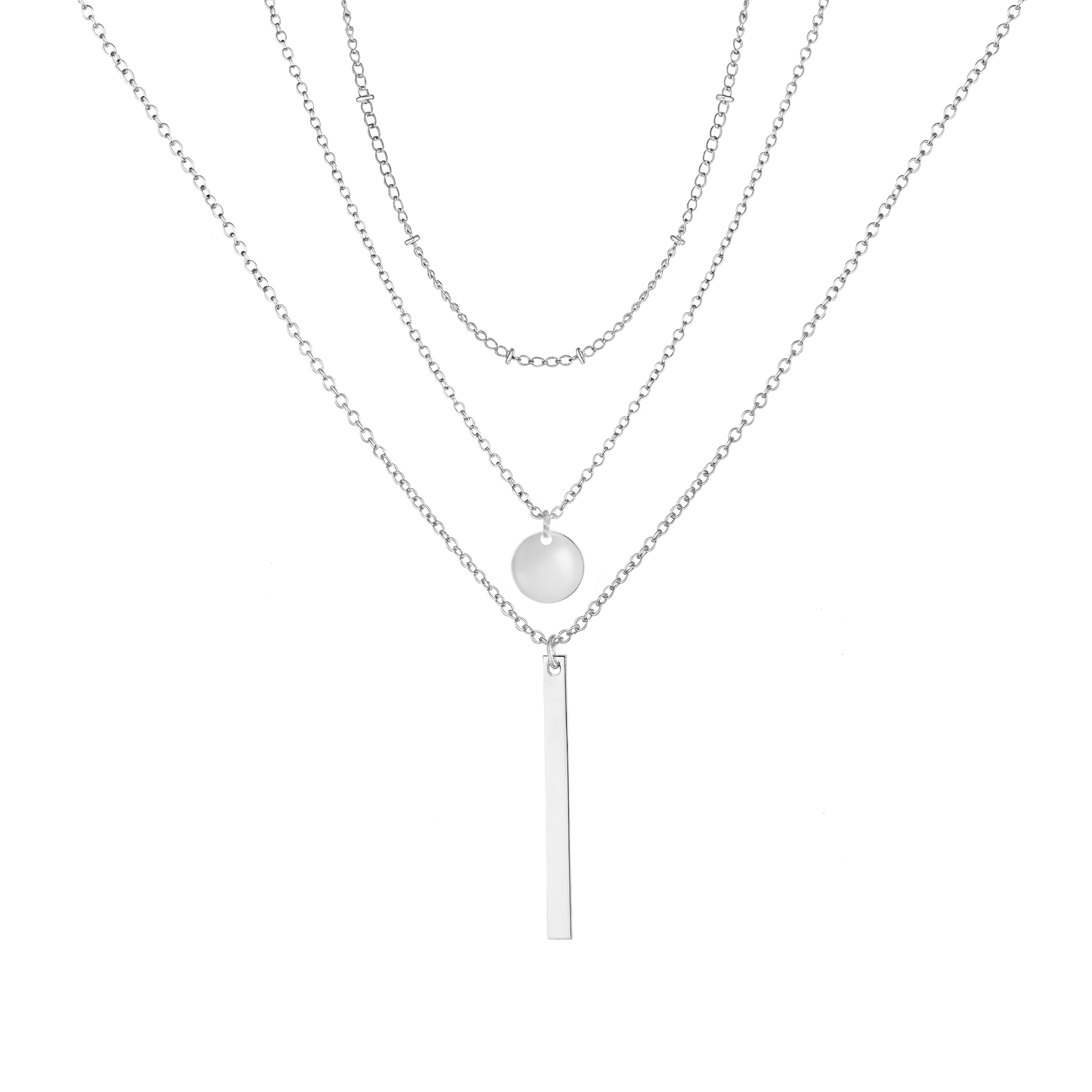 Bar Drop Layered Necklace - Victoria London