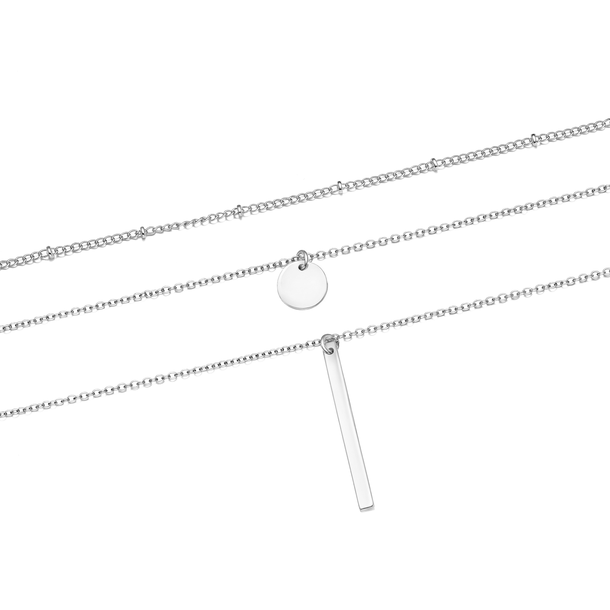 Bar Drop Layered Necklace - Victoria London