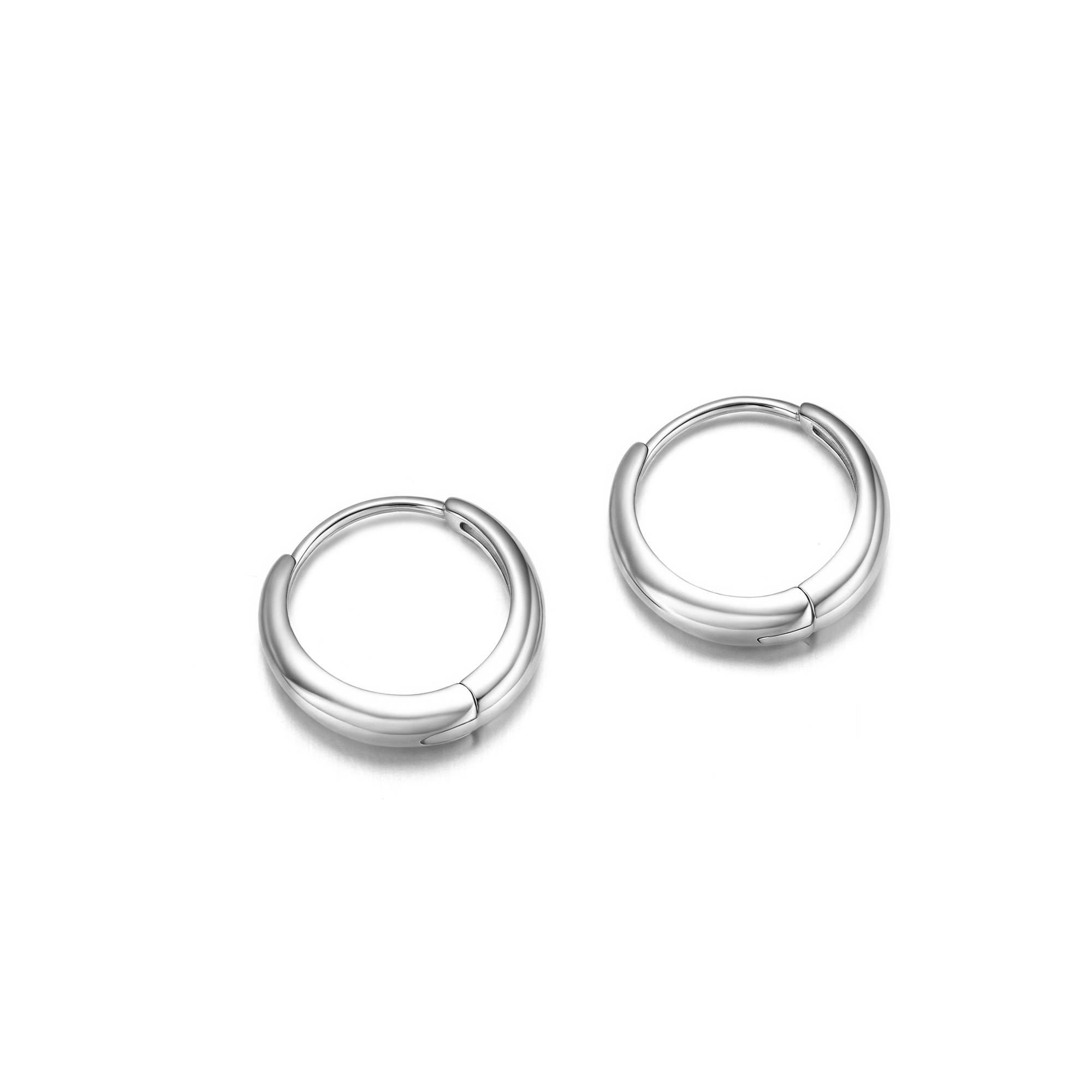 Chunky Midsize Hoop Earrings - Victoria London
