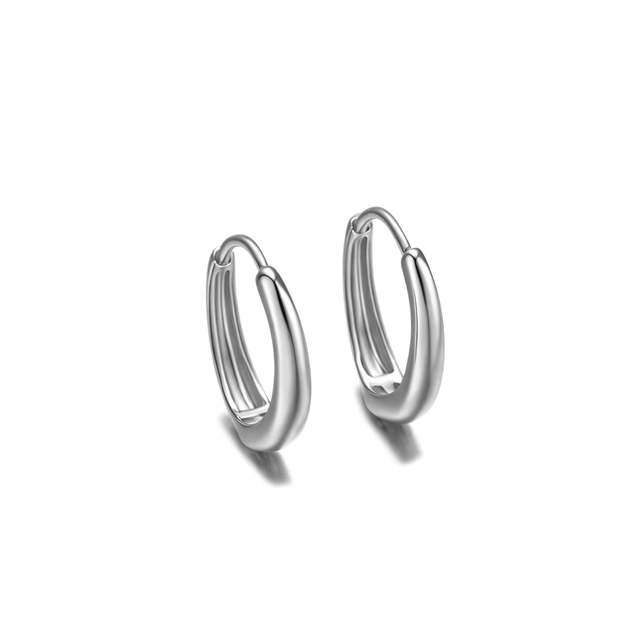 Chunky Midsize Hoop Earrings - Victoria London
