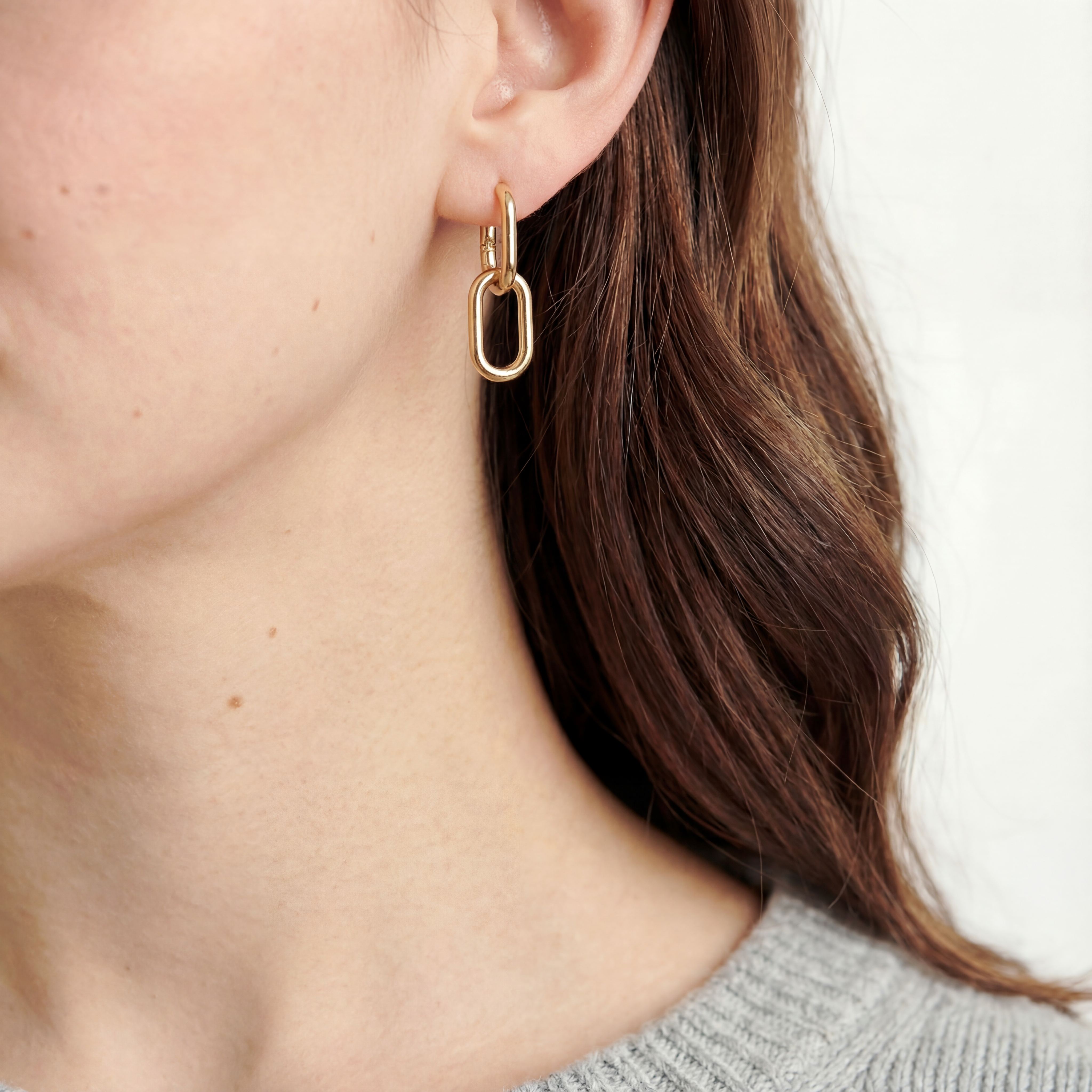 Oval Link Earrings - Victoria London