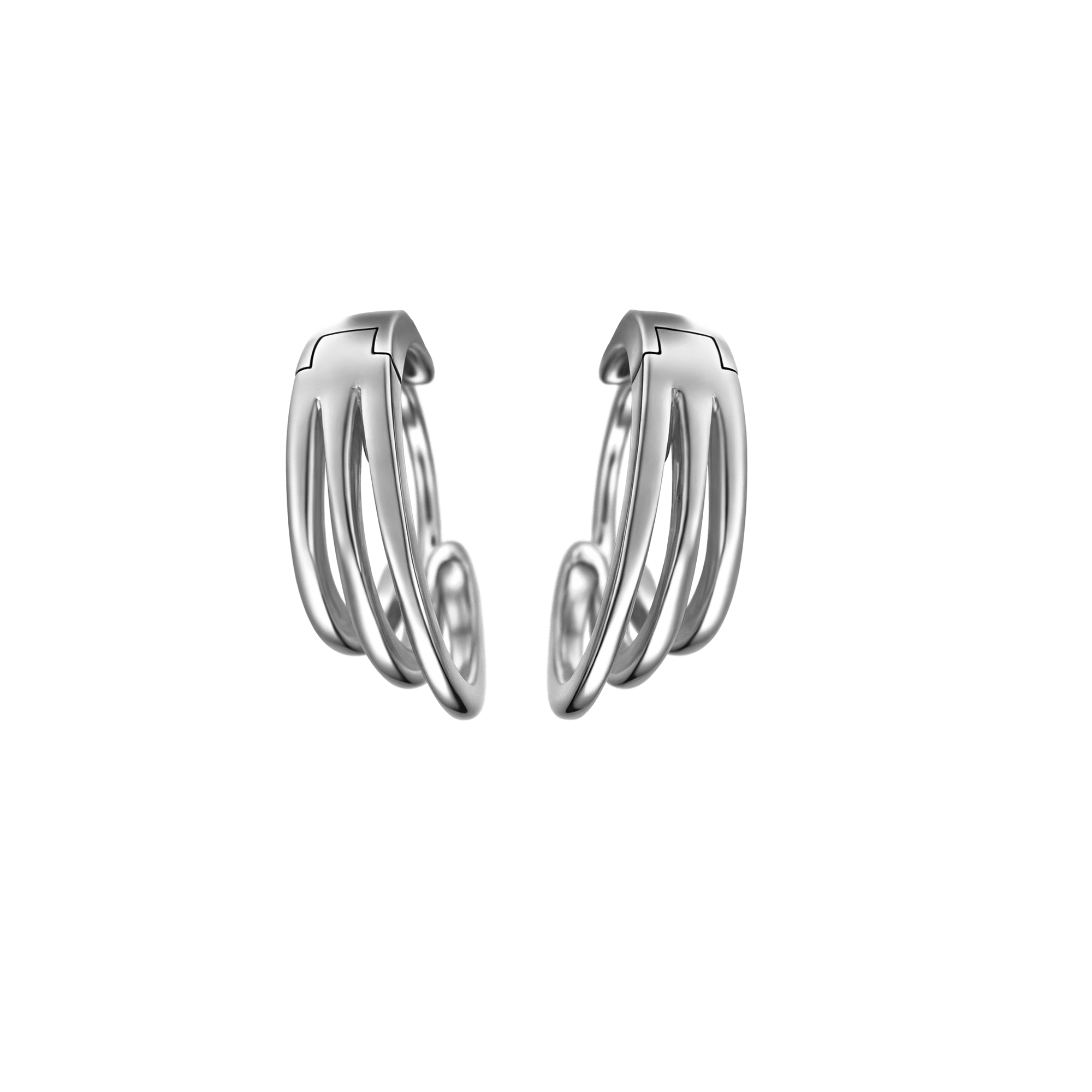 Triple Hoop Illusion Earrings - Victoria London