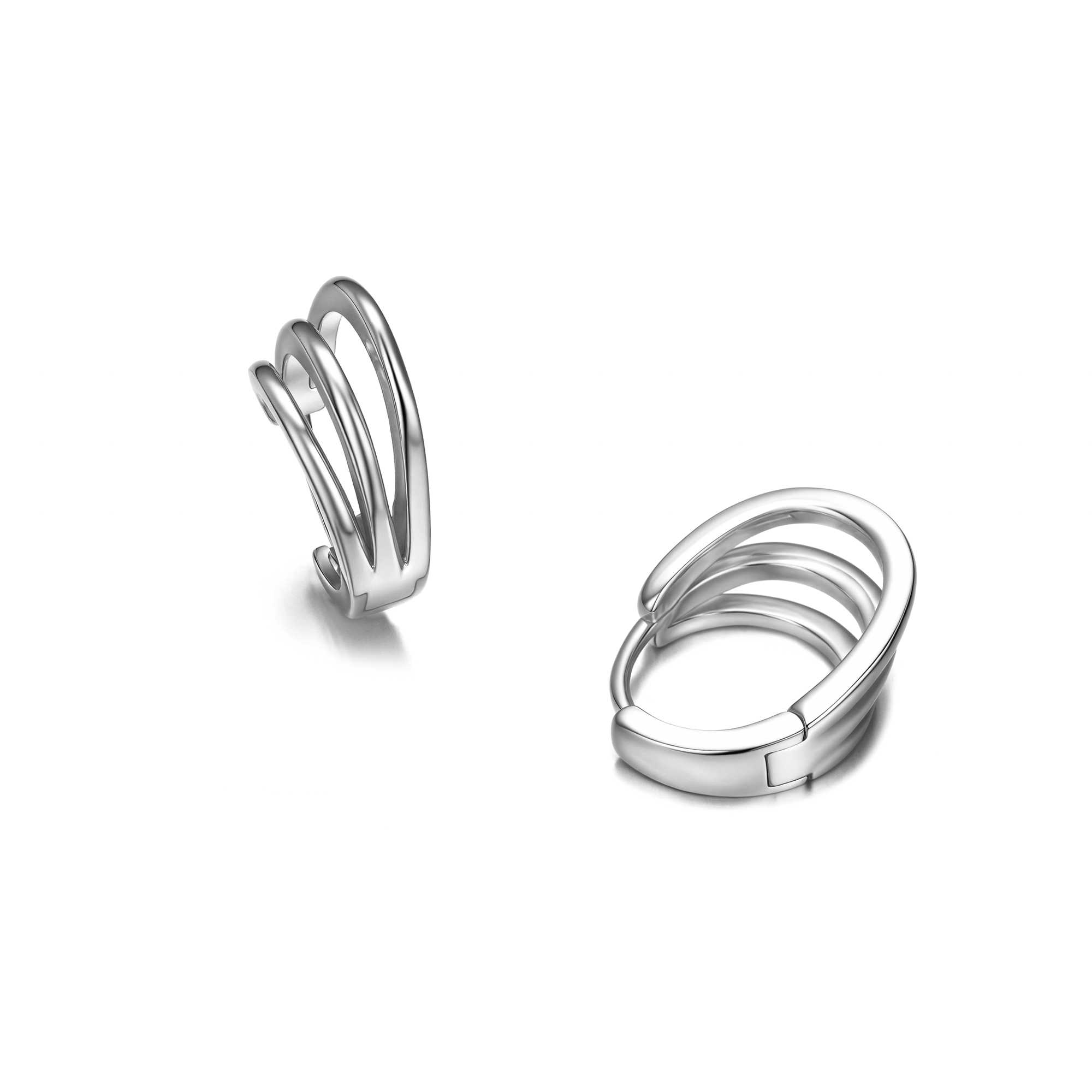 Triple Hoop Illusion Earrings - Victoria London