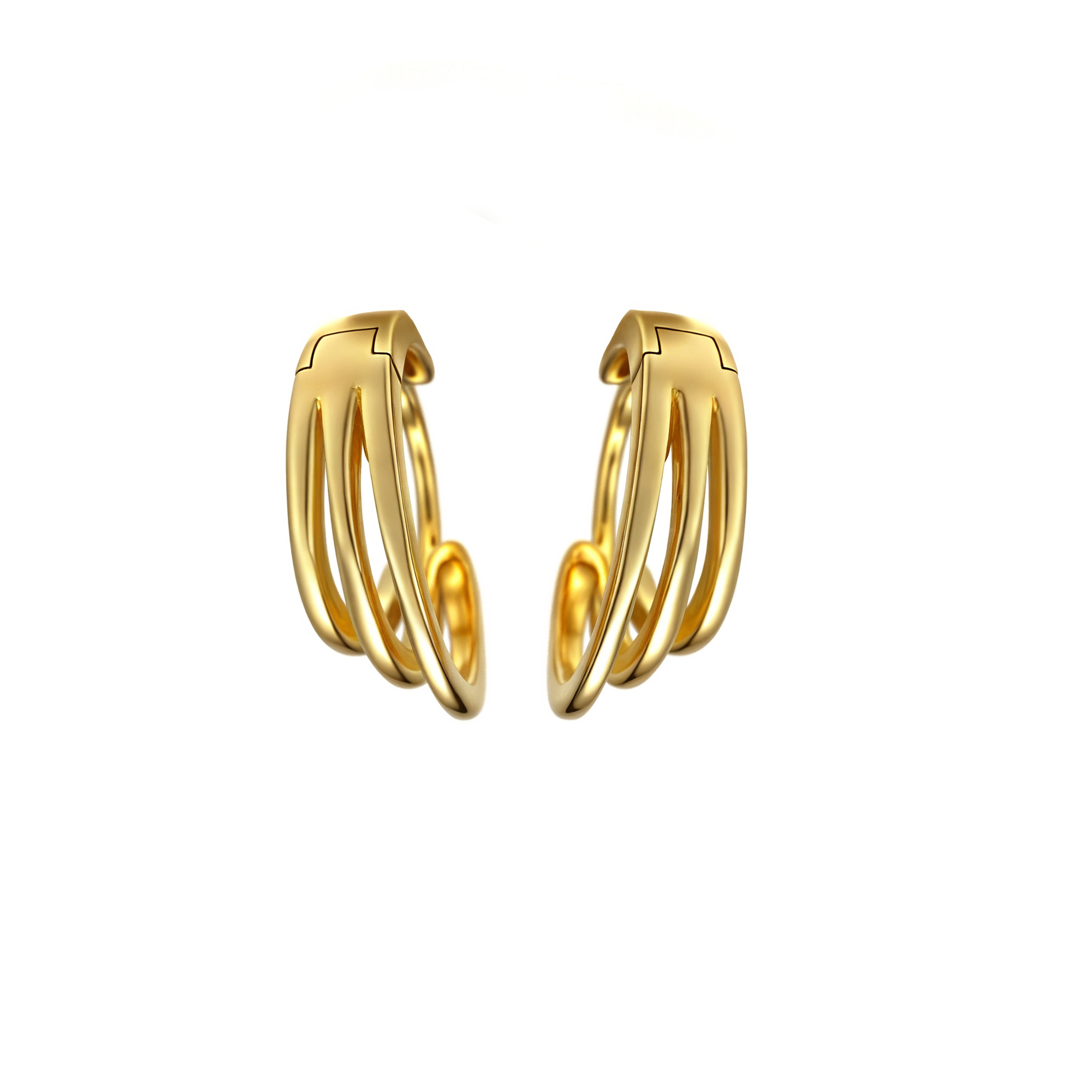 Triple Hoop Illusion Earrings - Victoria London