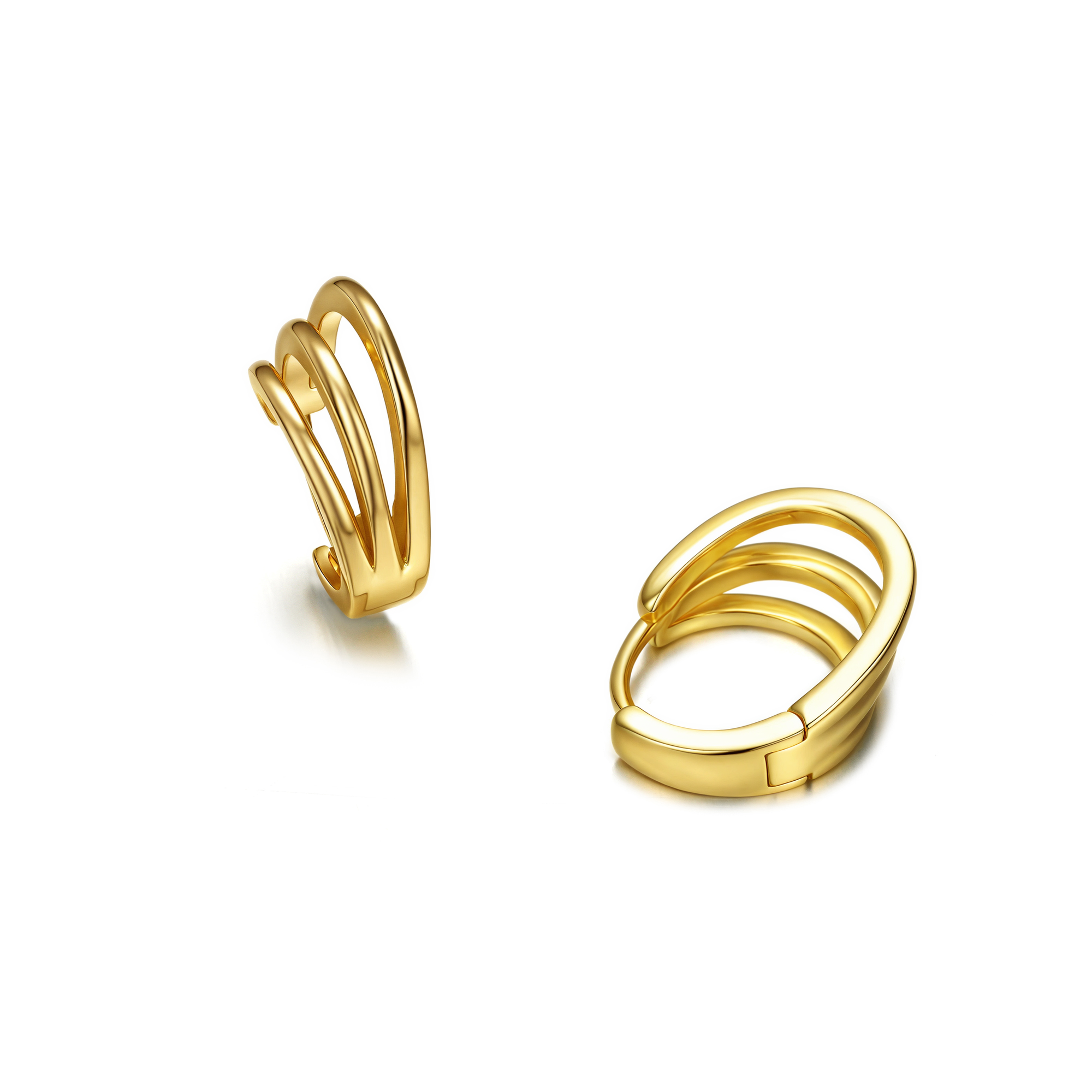 Triple Hoop Illusion Earrings - Victoria London