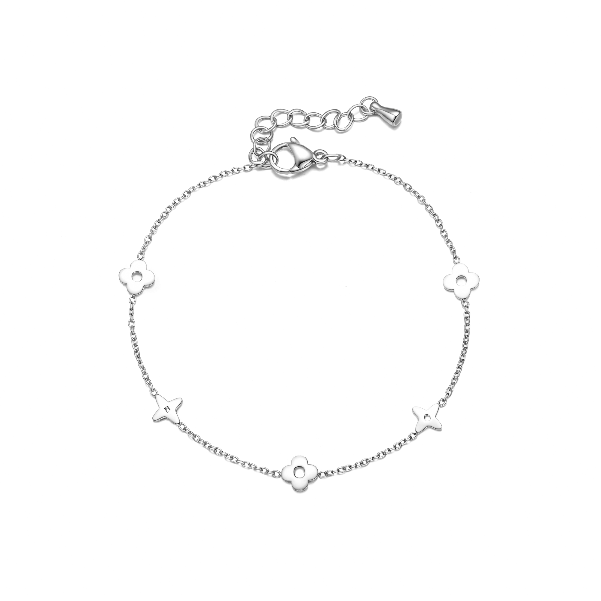 Beaded Clover Charm Bracelet - Victoria London