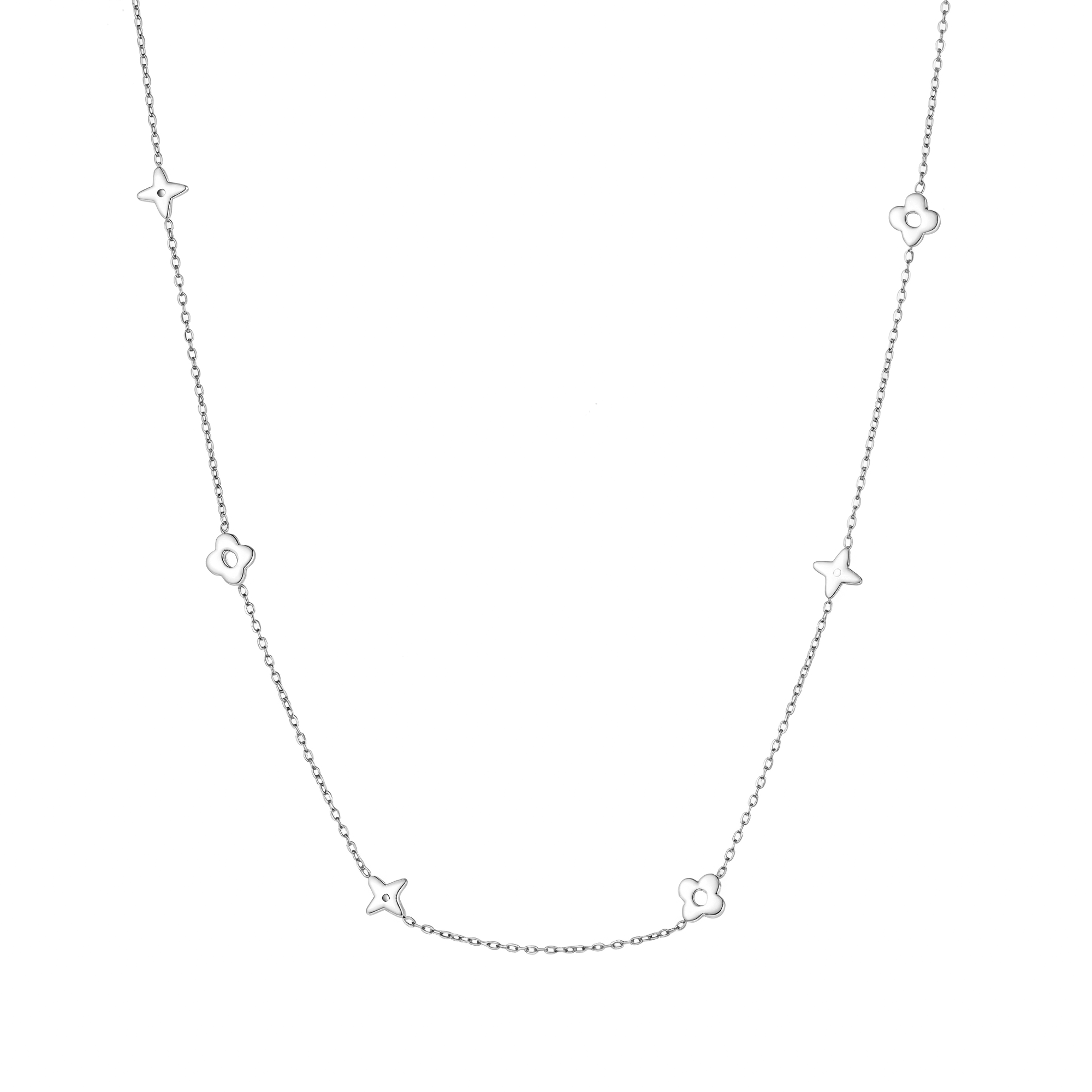 Beaded Clover Charm Necklace - Victoria London