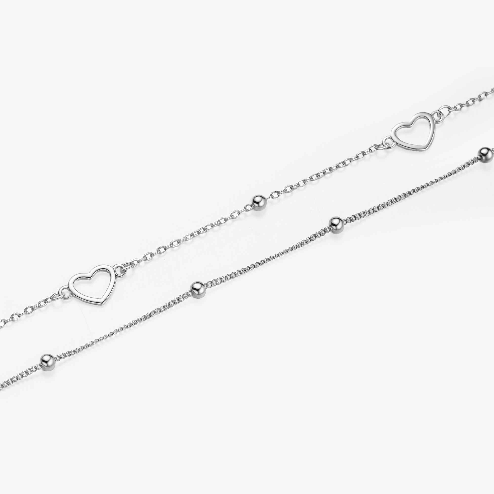 Double Layer Heart Bracelet - Victoria London