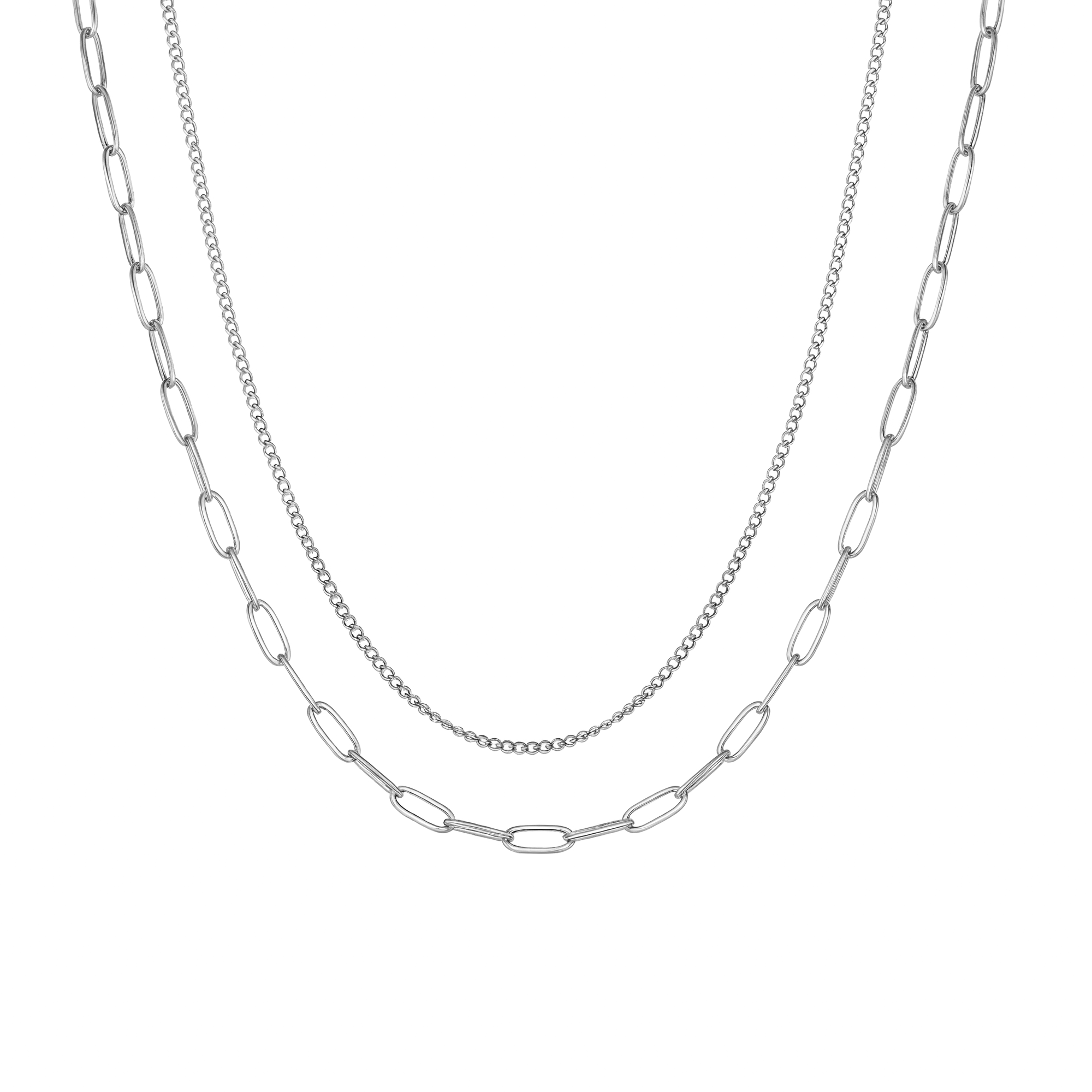 Layered Link Chain Necklace - Victoria London