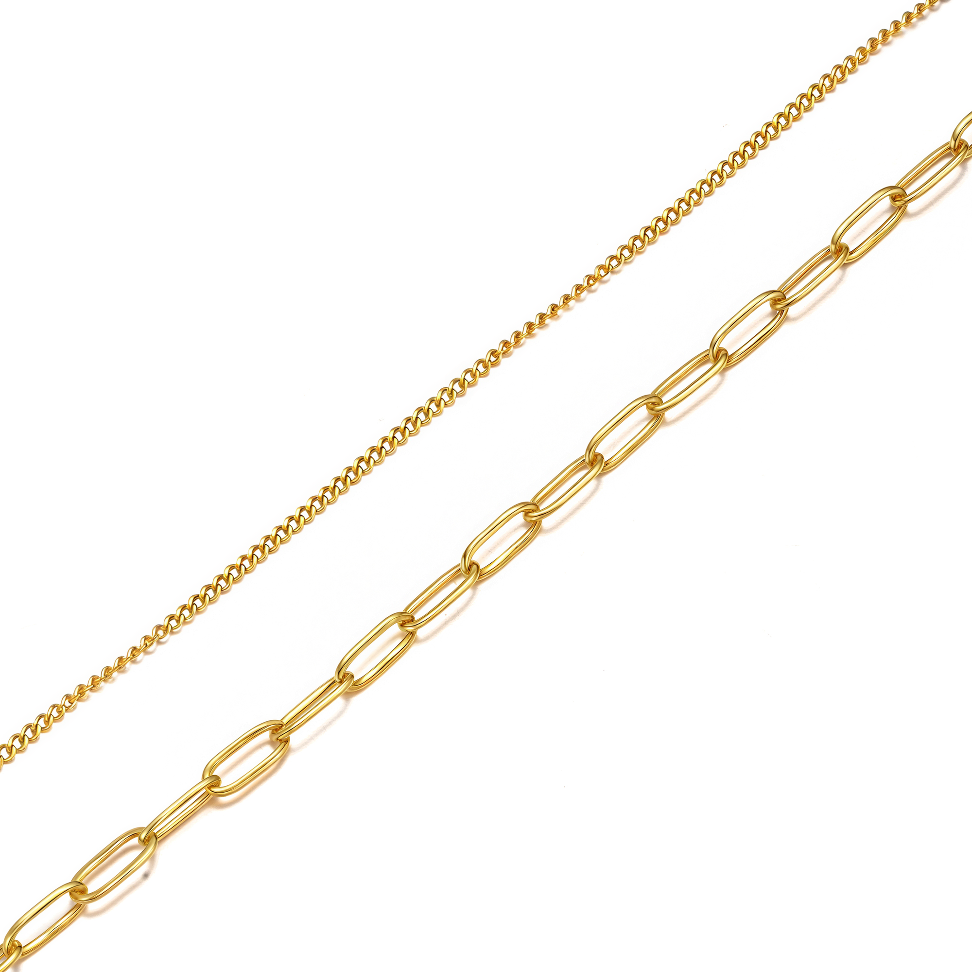 Layered Link Chain Necklace - Victoria London