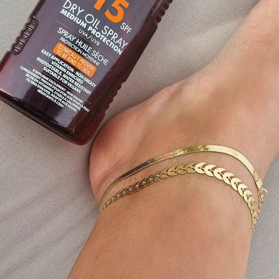 Victoria London Anklets Gold Gold Chain Anklet Set