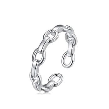 Victoria London Sterling Silver Chain Link Ring