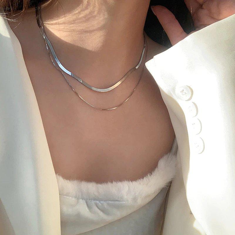 Victoria London Double Layer Fine Chain - Sterling Silver