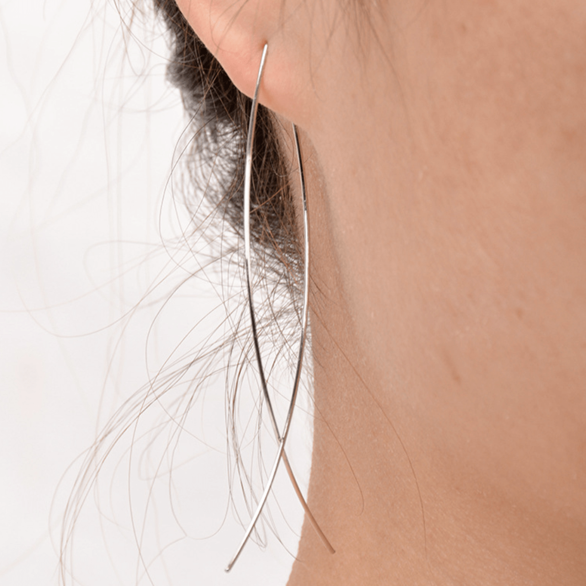 Victoria London Earrings Silver Open Twist Earrings