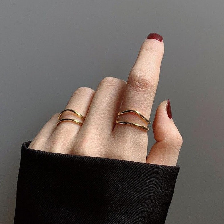 Victoria London Gold Open Minimalist Ring
