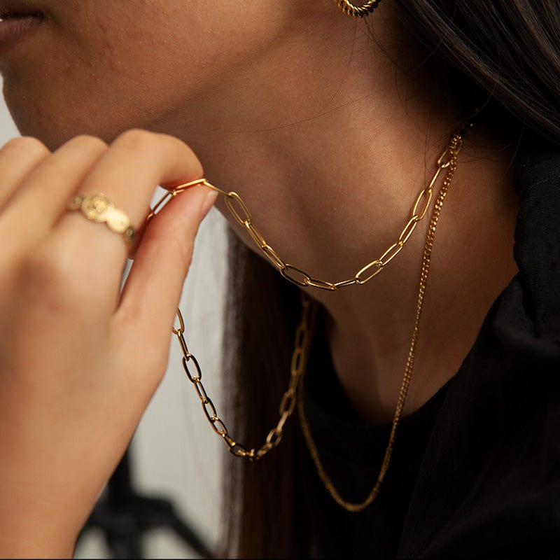 Victoria London Layered Link Chain Necklace