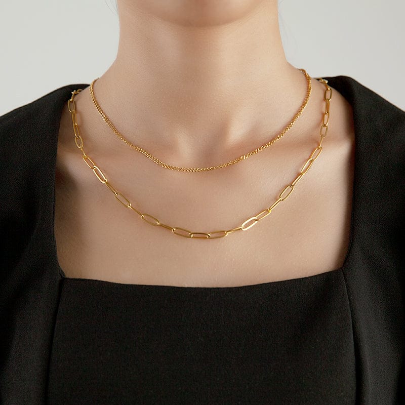 Victoria London Layered Link Chain Necklace