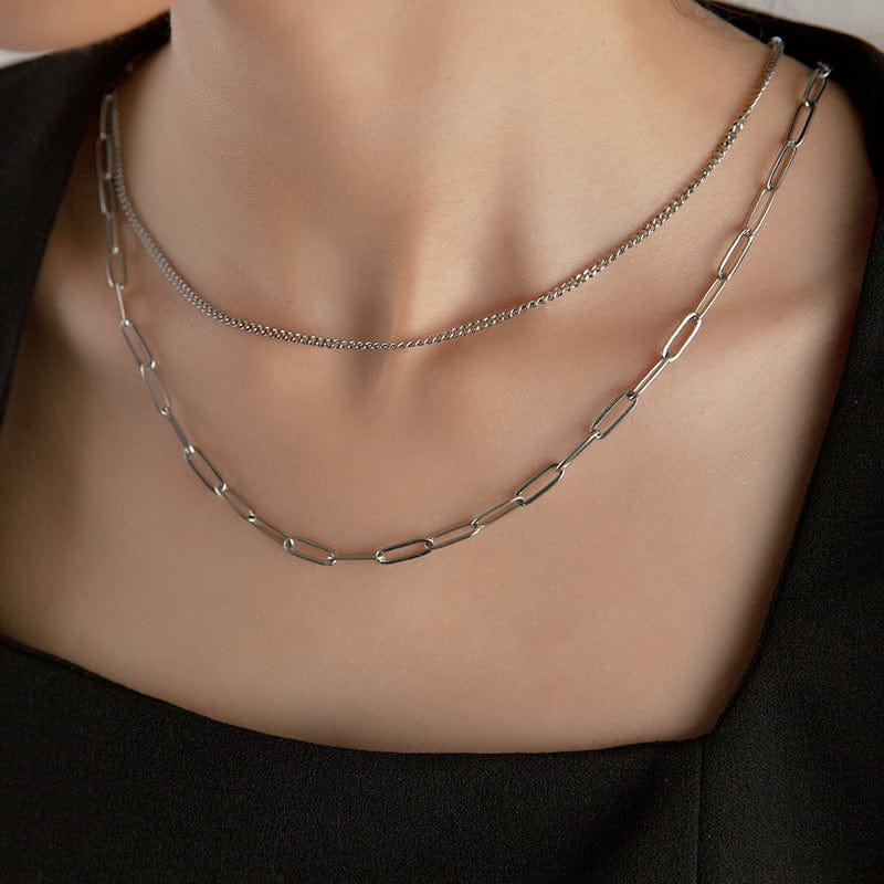 Victoria London Layered Link Chain Necklace