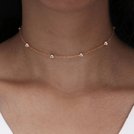 Victoria London Necklace Beaded Choker Necklace