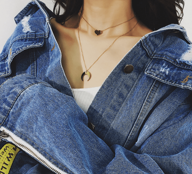 Victoria London Necklace Crescent Moon Necklace