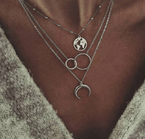 Sterling silver boho clearance necklace