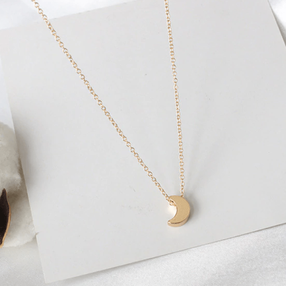 Victoria London Necklace Gold Lunar Pendant Necklace