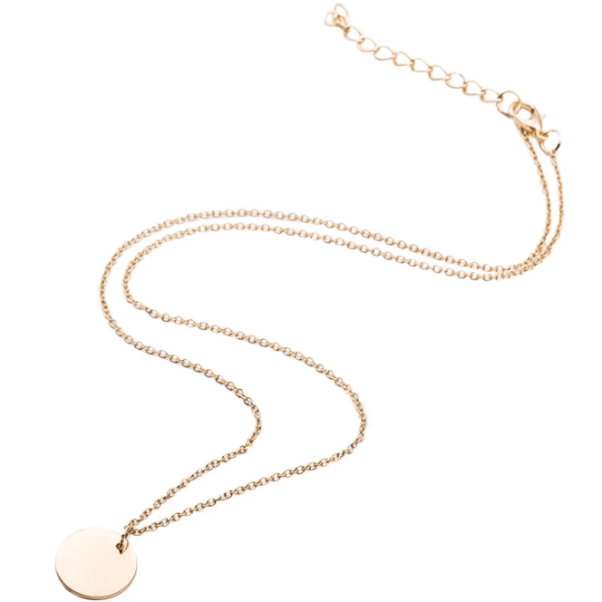 Victoria London Necklace Simple Disc Necklace