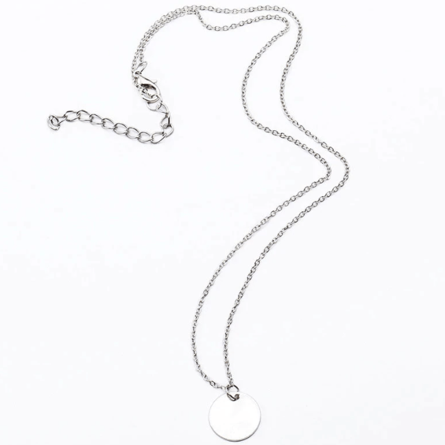 Victoria London Necklace Simple Disc Necklace