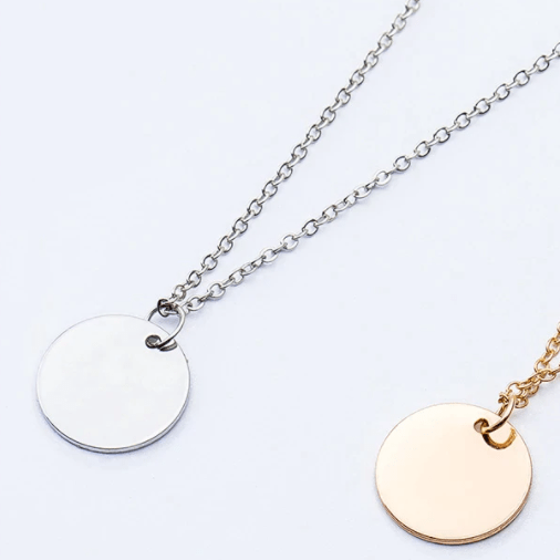 Victoria London Necklace Simple Disc Necklace