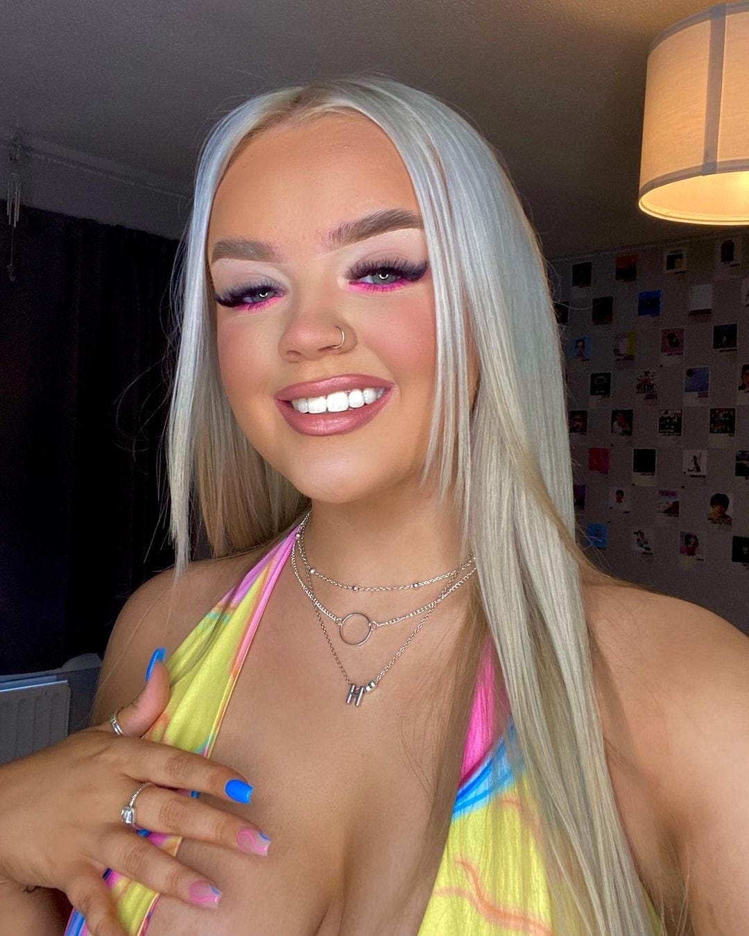 Victoria London Necklaces Silver Double Layer Circle Choker