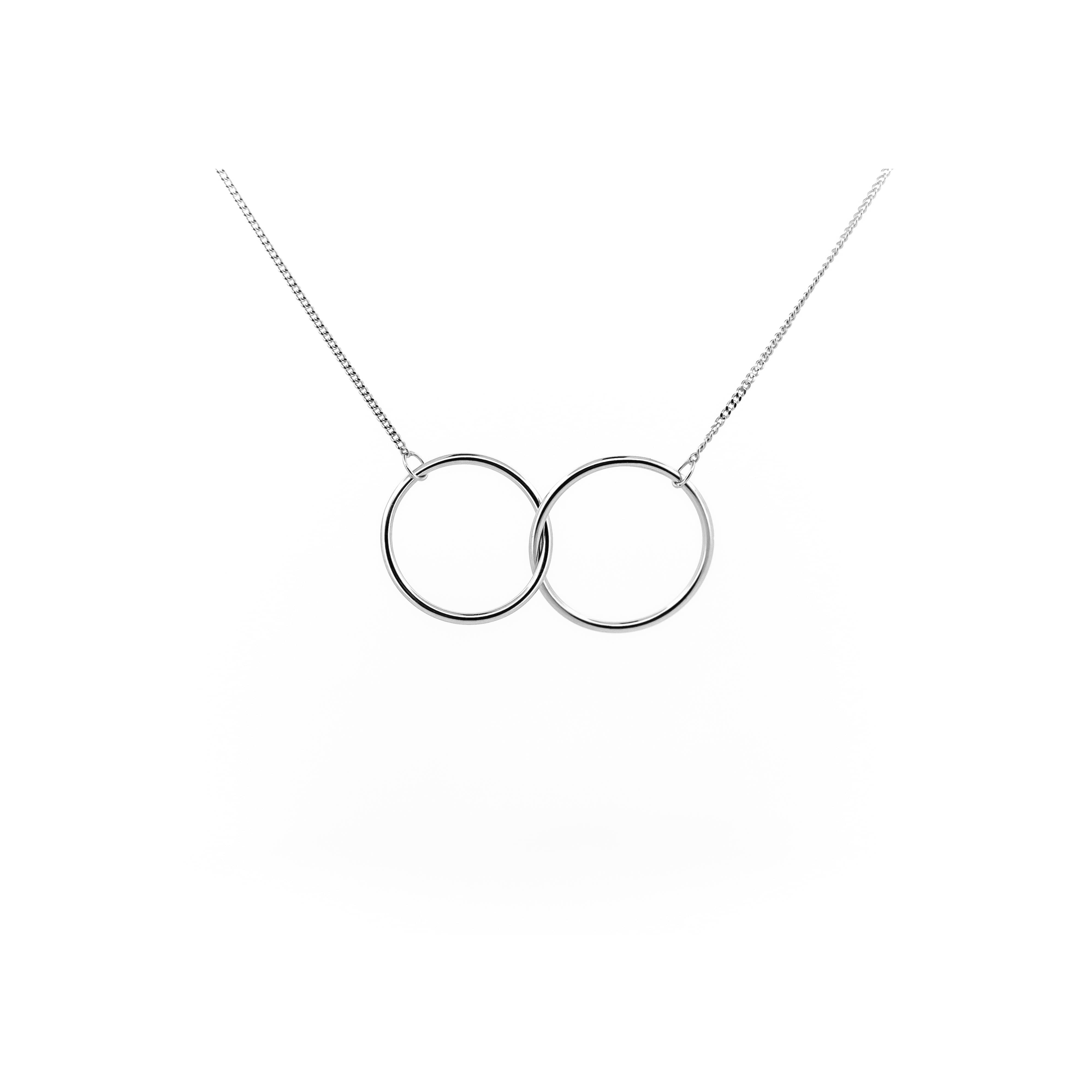 Victoria London Necklaces Sterling Silver 'Forever Connected' Circle Necklace