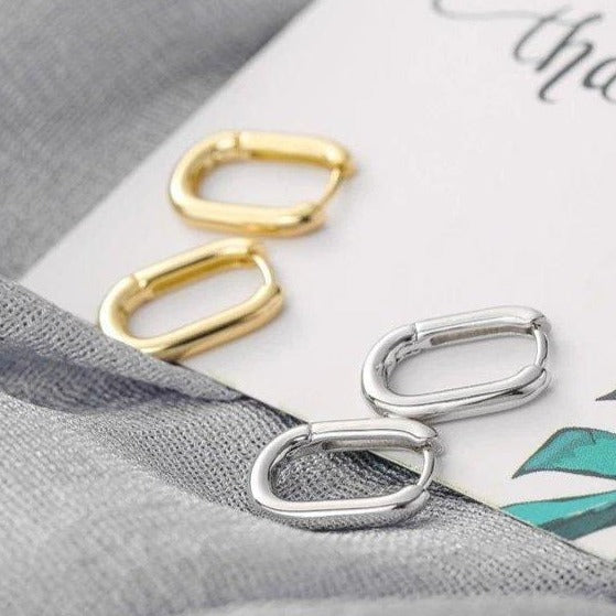 Victoria London Oval Huggie Earrings