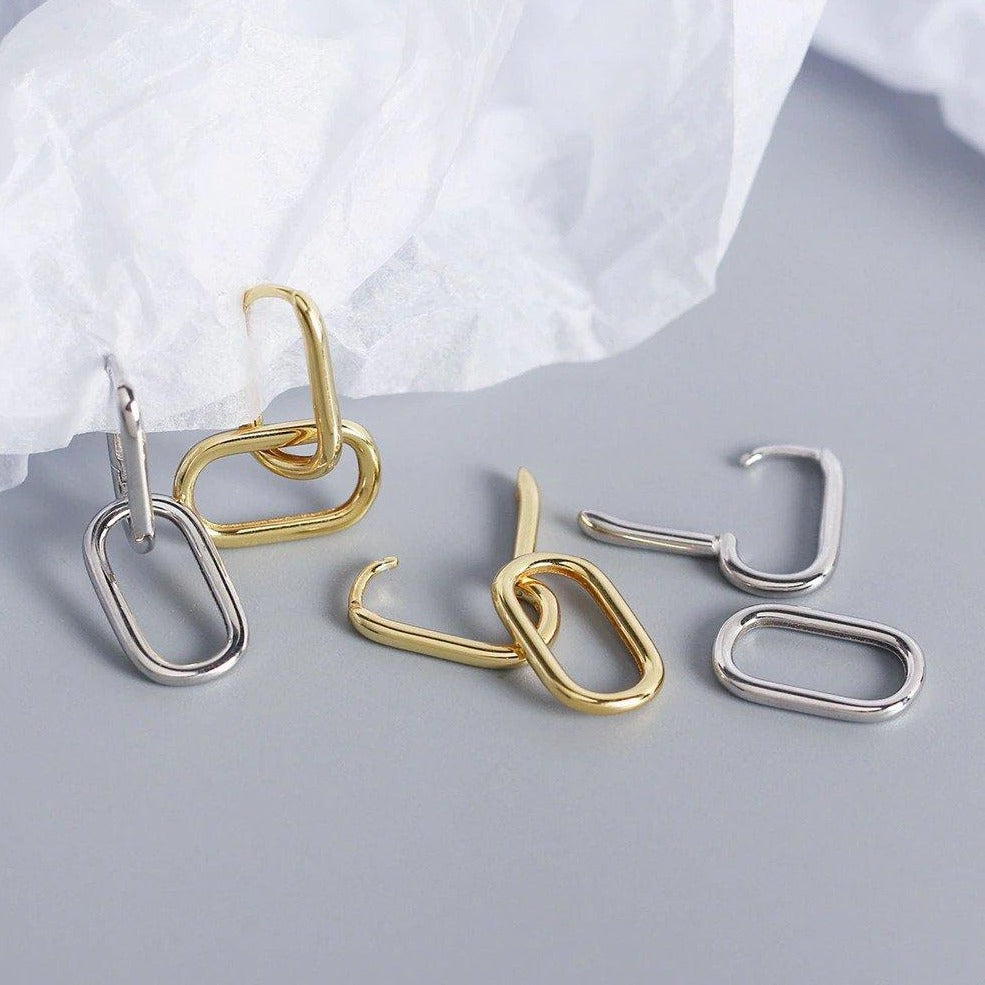 Victoria London Oval Link Earrings
