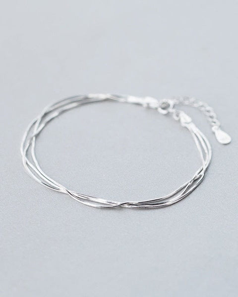 Triple Chain Waterfall Bracelet