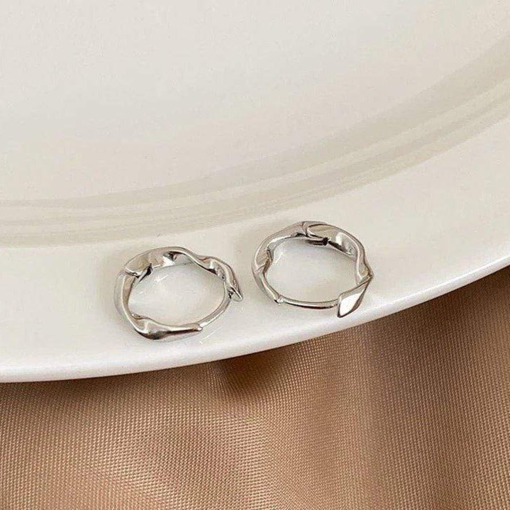 Victoria London Spiral Twist Hoop Earrings - Sterling Silver