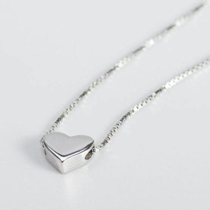 Victoria London Sterling Silver 'With All My Heart' Pendant Necklace
