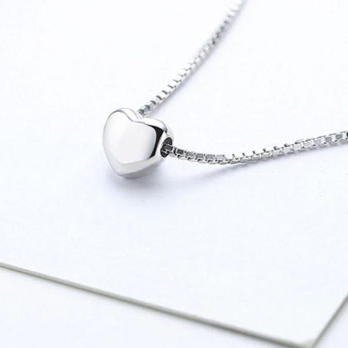 Victoria London Sterling Silver 'With All My Heart' Pendant Necklace
