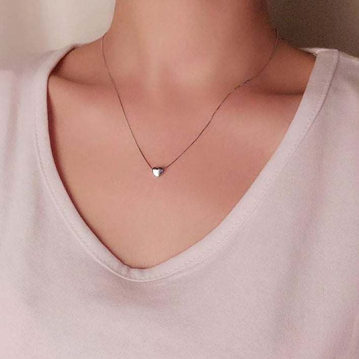 Victoria London Sterling Silver 'With All My Heart' Pendant Necklace